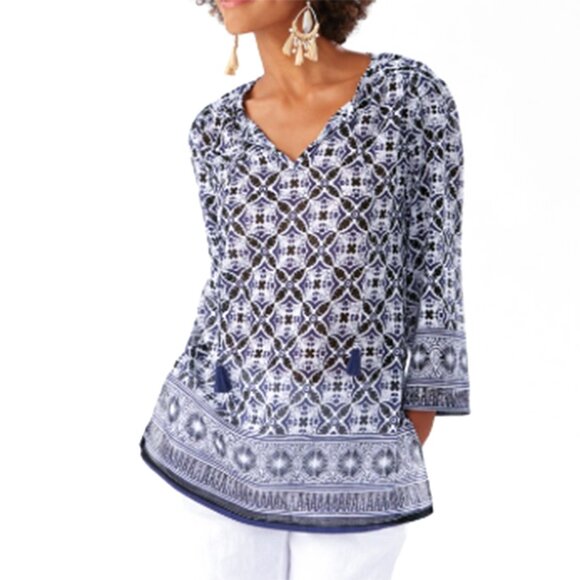 Tommy Bahama TERRAZA Cotton Print Tunic - Picture 1 of 10